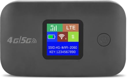4G LTE Mobiler WLAN Router, Tragbares Reise WLAN mit SIM-Kartensteckplatz, MiFi Hotspot für Autofahrer und Reisende, Unterstützt 10 Geräteverbindungen