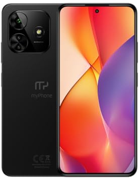 Smartphone myPhone N23 Plus, écran AMOLED, taux de rafraîchissement Rapide de 120Hz, 4G LTE, 6,7 Pouces, 8GB RAM, Android 14, Triple caméra de 64MP, 256GB de Stockage, Extensible jusqu'à 1TB 5000 mAh
