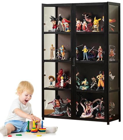 Dtyubfg Wandvitrine für Sammlerstücke – Aufbewahrungsschrank mit – für Miniaturmodelle von Autos, Lego, Figur, Modellbau-82 * 33 * 130cm