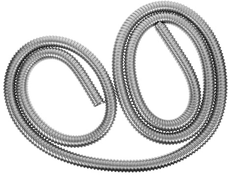 GAROZATION Flexibler Kabelkanal aus Edelstahl Abriebfester Metallrohr Kabelschutz für Kabel und Leitungen für Tv und Landwirtschaft Silberner Spiralschlauch Organizer