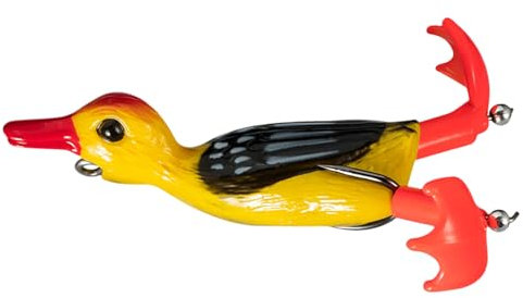 Top Water Enten-Angelköder, Entenköder - Entenköder Gummiköder, Enten-Topwater-Angelköder mit spritzenden Füßen für Barschforellen-Crappie