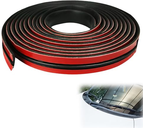 4M Universal Auto Windschutzscheibe Wetter Gummi Dichtung, Selbstklebende EPDM Gummi-Dichtungsstreifen für Türdichtung und Kantenschutz, Lärmschutz und Isolierung für Autos, Fenster und Türen