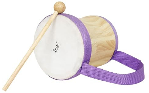 Abaodam Handtrommel Aus Holz Mit Schaffellfell Schlaginstrument Mit Schlägel Klarer Klang Robust Für Kinder Und Erwachsene Musikinstrument Für Rhythmus Und Koordination