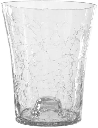 AzaliaDesign Blumentopf Transparent Kristall Glasscherben 14 cm Orchid Blumentopf Orchideen Orchideentopf Übertopf aus Glas Pflanztopf Übertopf aus Glas Blumenkübel Blumenübertopf |ø 14 cm, H 17cm