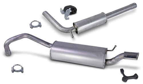 ATEC Germany Schalldämpfer Set inkl. Endschalldämpfer + Mittelschalldämpfer +
