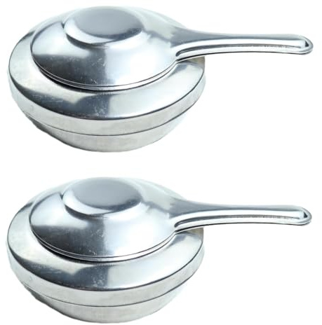 Voarge 2 Stück Fondue Brenner, Mini Edelstahl Alkoholbrenner, Spiritusbrenner Fondue, Camping Spiritusbrenner Kocher, für Hot Pot, Dry Pot Cuisine, Outdoor, Camping, Wandern, Buffet