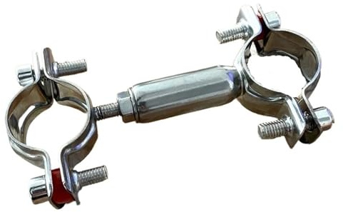1 Stück Edelstahl-Rohrhalterung, doppellagig, verstellbar, doppelseitige Rohrschelle, Rohrbefestigungshalterung, Metallklammer-Befestigungswerkzeug(A2 25-27 mm)