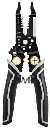 Wire Stripper，Needle Nose Pliers，Wire Cutters，Iron and Copper Wire Cutter, Cable Cutter, Wire Splitter, Wire Winder, Professional Electrician's Tool for Stripping, Cutting and Crimping Wire