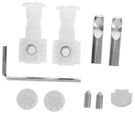 Cabilock Viti e Dadi per Montaggio del Sedile Wc Staffe di Montaggio del Wc Bulloni di Fissaggio per Sanitari Kit di Installazione Sospesi Bianco
