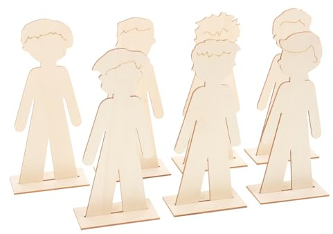 ABOOFAN 20 Stück Teiliges Holz deko Basteln Natürliche Unbehandelte Holzformen DIY Holzteile für Kreative Handarbeiten Sichere Holzzuschnitte für Erwachsene zum Bemalen und Gestalten