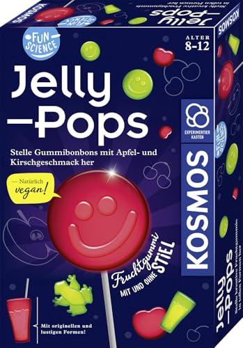 KOSMOS Fun Science Jelly Pops, Fruchtgummi-Labor für Gummi-Drops | Experimentierkasten für Kinder ab 8-12 Jahre, DIY
