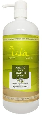Champú Eco Uso Diario 1000ml Familiar y Vegano | Con Aloe Vera y Ylang-Ylang, Sin Sulfatos ni Jabón, Apto para Todo Tipo de Cabello