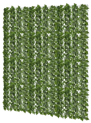 Mantigositeen Haie de lierre artificiel - Feuille de patate douce - Brise-vue - 200 x 300 cm - Idéal pour les terrasses en plein air
