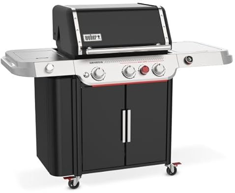 Weber Genesis EPX-335W GBS Smart Barbecue à gaz noir avec technologie intelligente et grille GBS