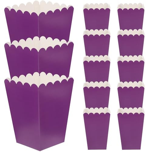 TOYZFRIENDY Popcorn Schachteln 50 Stück Fettabweisend Einfache Faltbare Popcornboxen aus 250g Weißem Karton für Party Snack Aufbewahrung fürs Kino oder Selbstgemacht Backen