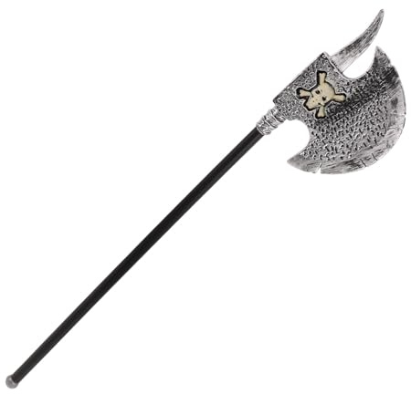Angoily Hoz de Calavera de Plástico para Halloween, Accesorio Portátil y Versátil, Adecuado para Disfraces y Eventos de Cosplay Diseño Realista en Color Plata