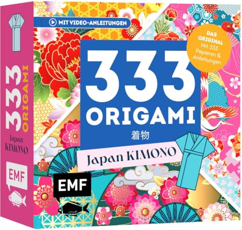 333 Origami – JAPAN Kimono – Zauberhaft asiatische Papiere falten: Das Original: Mit Anleitungen und 333 feinen Papieren: Hochwertiges Origami-Papier mit traditionellen Kimono-Mustern
