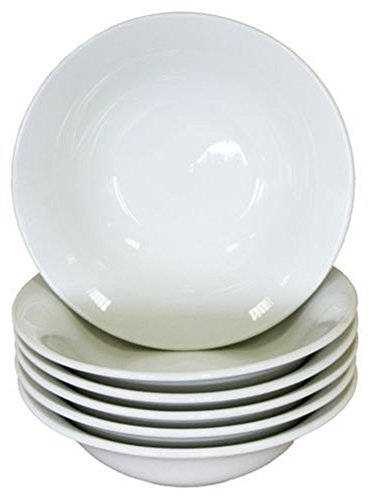 Ardisle 6 x White Soup Cereal Catering Restaurant Bowls 7 Breakfast China Porcelain - 7 inch Bowls