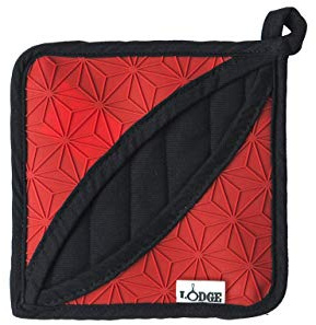 Lodge Manufacturing Company Untersetzer/Topflappen, 1 Stück, Rot/Schwarz
