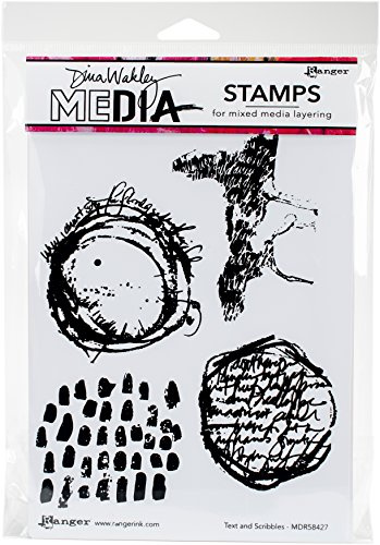 Ranger Dina Wakley Media själv stämpel, flerfärgad, 25,4 x 17,78 x 0,76 cm