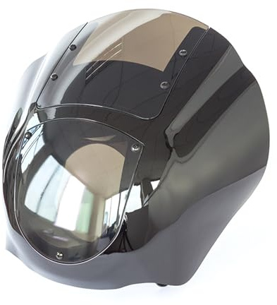 Amovible Tête de Fourche Capot Carenage avec Teinté Écran de Phare | Bulle Fumée | Adaptable aux modèles Custom et Cruiser | Compatible avec Harley Davidson Sportster Et Dyna Modèles