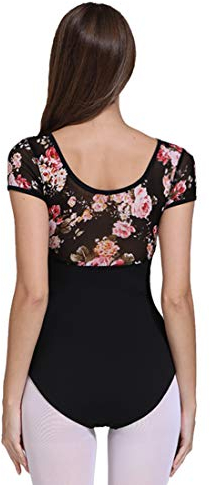 ModLatBal Women and Girls Short Sleeve Leotards for Ballet Dance Bodysuit
