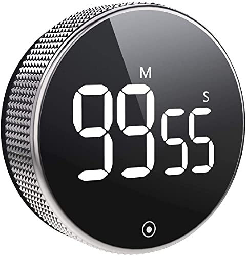 BOSAI Timers, Kitchen Timer for Kids, Digital Countdown Magnetic Egg Timer for Cooking, with Constant Light Function for classrooms, Quiet for Children and Teachers…Black