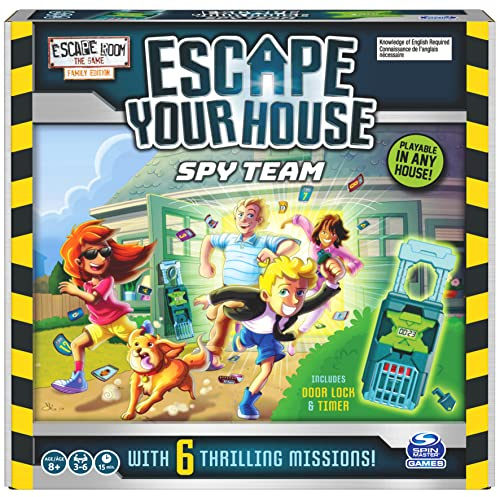 Escape Room The Game, Escape Your House:Spy Team Fun Strategy Family Board Game für Kinder ab 8 Jahren