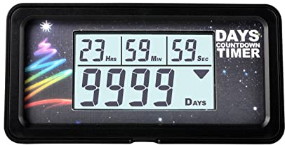 NInE-ROnG Hintergrundbeleuchtung Digital 9999 Tage Countdown Zeitschaltuhr mit Großem LCD Anzeige für Ruhestand,Hochzeit,Urlaub,Weihnachten und Kalenderereignisse(NR-HM200B)
