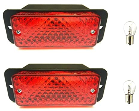 MelTruck® 2x Nebelschlußleuchte Nebelleuchte Nebellicht 12V 24V E20 + Glühbirnen 12V