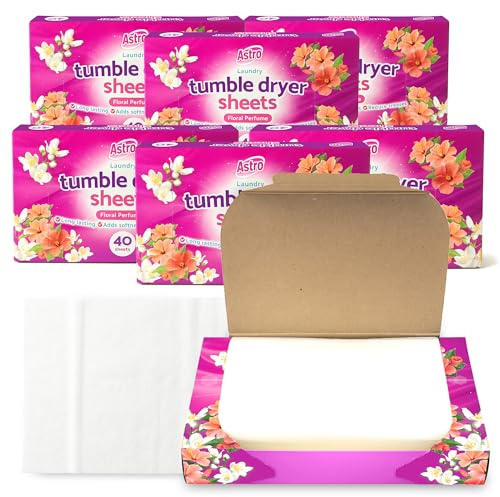 SOL Bulk 280pk Tumble Dryer Sheets Scented, Spring Awakening Floral Linen Fragrance, Fabric Conditioner Sheets for Laundry, Anti Static Dryer for Softer Clothes and Everyday Fabric Care Solution