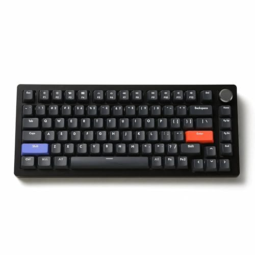 DrunkDeer A75-mechanischen-Tastatur,TKL Mechanical Keyboard Magnetic Switch, 75 Percent Gaming Keyboard 82 Keys with Keyknob,RGB Gaming Tastatur, Schwarze
