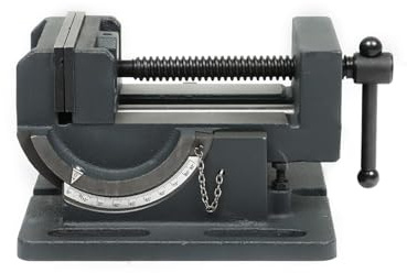findmall 4 Inch 0-90 Degree Angle Drill Press Vise, Cradle Style, Iron