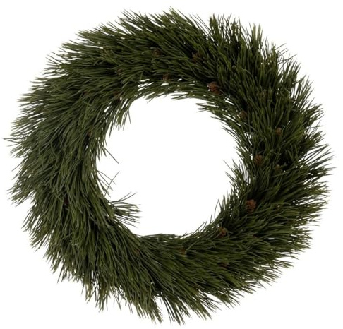 Corona de Navidad Verde PVC 42 x 42 cm