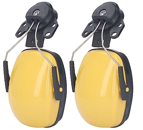 Glomora Orejeras para Casco con Cancelación de Ruido, Protector Auditivo Ajustable Acoplable, Protección Auditiva Profesional para Construcción,Fabricación y Trabajo Industrial, Paquete de 2 Unidades