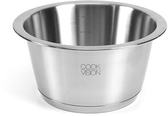 cookvision Pentola in acciaio inox al cromo-nichel, salvaspazio, a induzione per tutti i piani cottura, scala interna, adatta al forno (Ø 18 cm x 10 cm, 2,0 l)