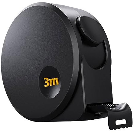 UNbit Mètres à ruban, 1 jeu d'outils de mesure visuelle à ruban numérique de 3 m (Color : Schwarz)
