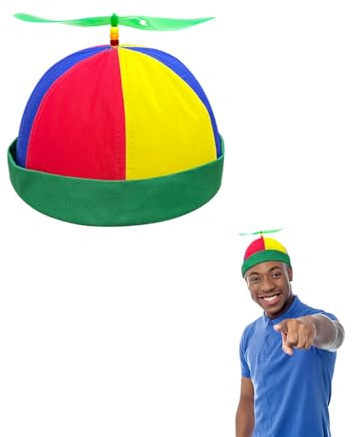 SIEBOLD Gorra Helice,Sombrero de Hélice,interesante Party Sombrero,para adultos Suministros de fiesta de disfraces de cosplay Favores Halloween（Tamaño ajustable）