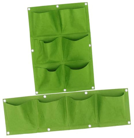 PAMINGONO Vertikal Hängende Pflanztaschen-Set Für Die 2-teilig Pflanzbehälter Für Den Außenbereich Wetterfeste Pflanztaschen Für Die Wandbehang