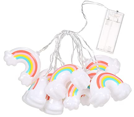 Guirlande Lumineuse Arc-en-ciel Colorée de 1,5 M, Fonctionne à Piles, Décoration de Chambre à Coucher avec 10 LED pour Bricolage, Loisirs Créatifs, Centres de Table de Mariage,