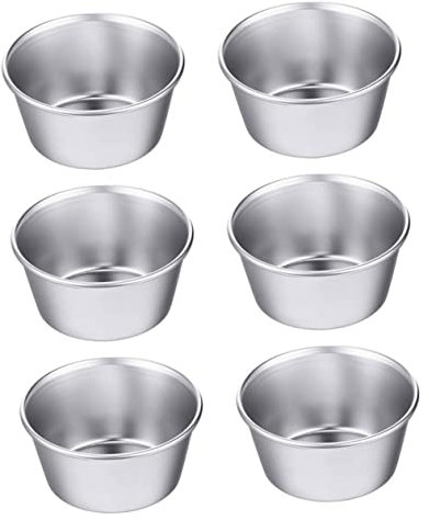 Amosfun 6pcs Cake Mold Muffin Mold Non-Stick Coating Carbon Steel Cake Pan for Baking Gadget for Kitchen Restaurant