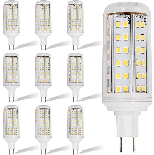 iumLeap (Pack of 10) G8.5 LED Bulb 10 Watt 1000 Lumens G8.5 Light Source G8.5 Bi-Pin Base LED Corn Light Bulb (100 Watt Halogen Equivalent) AC 85V-265V, Not-Dimmable(Warm White 3000k)