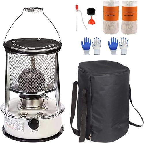 Réchaud d'urgence non électrique à kérosène pour une utilisation en intérieur – Réchaud de camping portable avec capacité de 6 L, 9000 BTU/H, 0,25 L/H