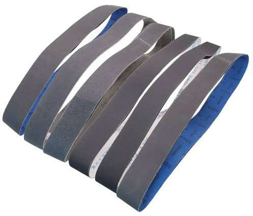 Taokyid 12 Pack 2 x 48 Inch Silicon Carbide Sanding Belts, 2 Each of 120 240 400 600 800 1000 Grits 2x48 Inch Belt Sandpaper For Knife Sharpening and Metalworking, 2x48 Sander Belt