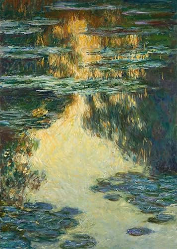 SERENDIPITP Kunst Gemälde Abstrakte Leinwand Kunst Leinwand Poster Druck Seerosen von claude monet Ölgemälde Wandbilder für Wanddekoration 60x90cm