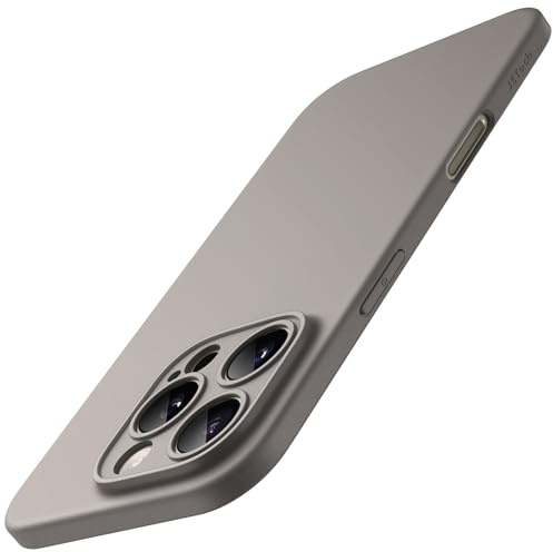 JETech Dünn Hülle für iPhone 16 Pro 6,3 Zoll mit Vollständig Kameraschutz, Ultra Slim Leicht Matt Finish Minimalistische Handy Schutzhülle (Titan Natur)