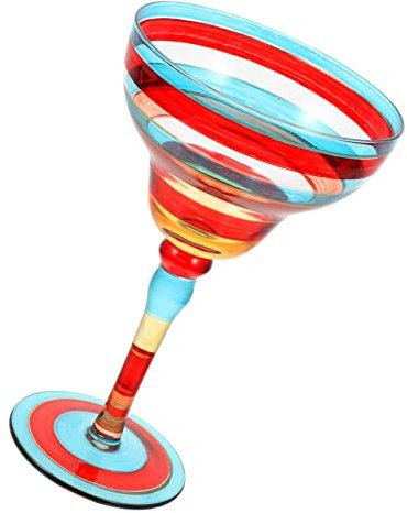 GRIRIW Vidrio Pintado Mano Copa De Margarita Cristalería Decorativa Para Cóctel Vino Postre Copa De Vino Pintada Pintada