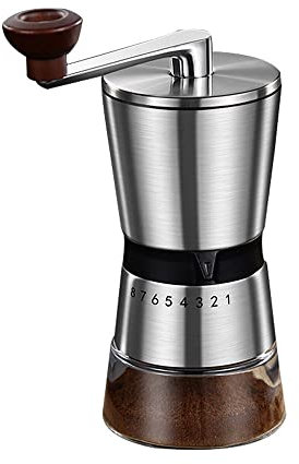 OZBME Moulin à café Manuel, avec meule Conique réglable, pour café Filtre, Expresso, cafetière à Piston, etc.