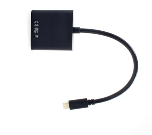 DOITOOL Cable Adaptador USB-c a Vga 1080p Negro para Portátil y Proyector, Conversor De Tipo c a Vga Conector Reforzado, Transferencia De Señal Estable, Compatible Ordenadores Portátiles