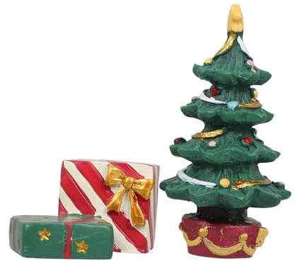 Zerodeko Weihnachts Aquarium Ornament Kleiner Harz Baum Satz Kasten Aquarium Deko Weihnachtsdekor Für Fischbecken Tisch